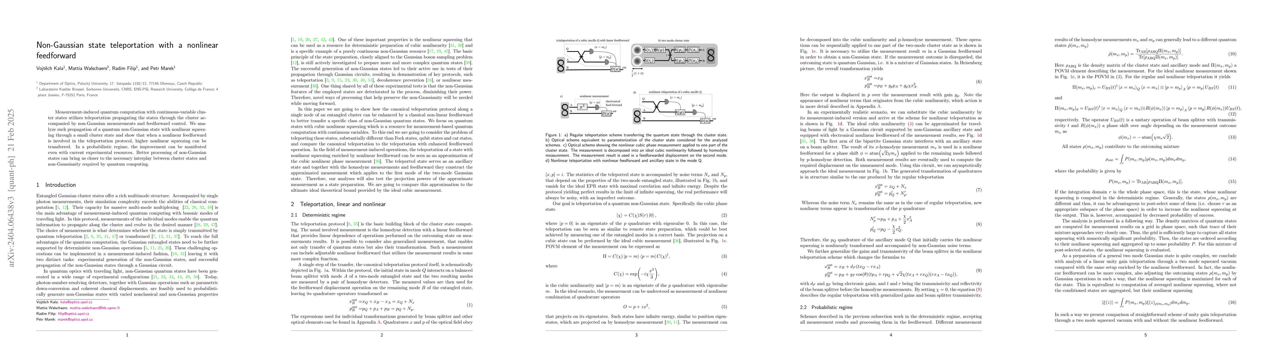 Thumbnail for Non-Gaussian state teleportation with a nonlinear feedforward