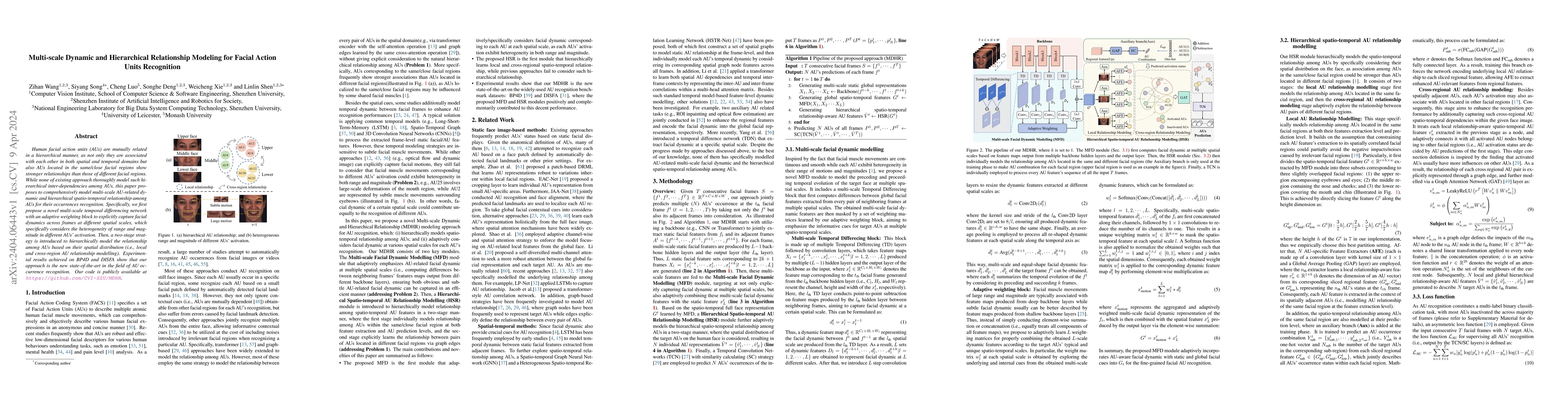 Thumbnail for Multi-scale Dynamic and Hierarchical Relationship Modeling for Facial
  Action Units Recognition