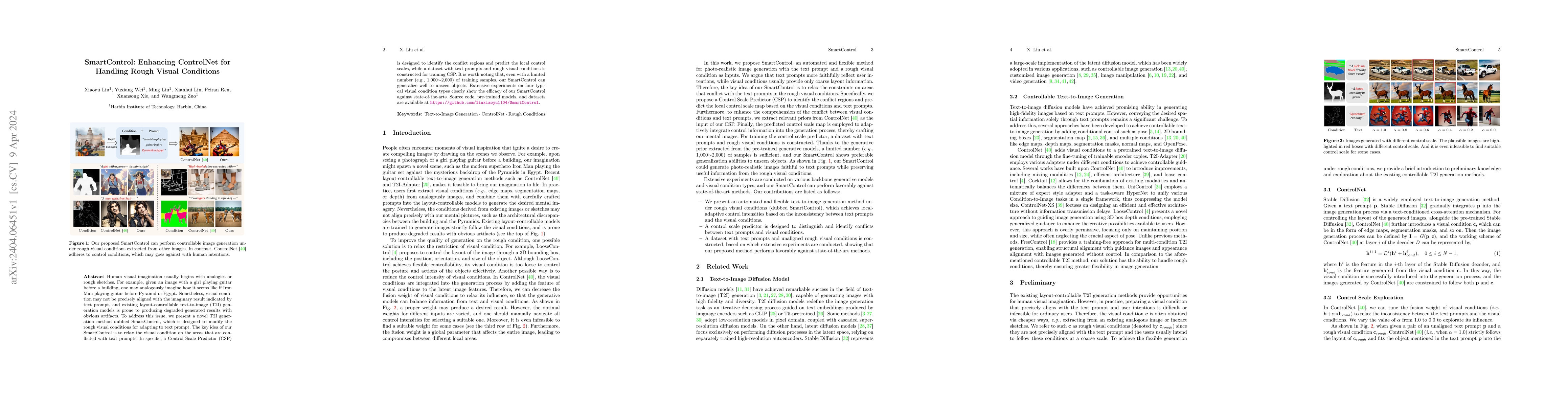 Thumbnail for SmartControl: Enhancing ControlNet for Handling Rough Visual Conditions