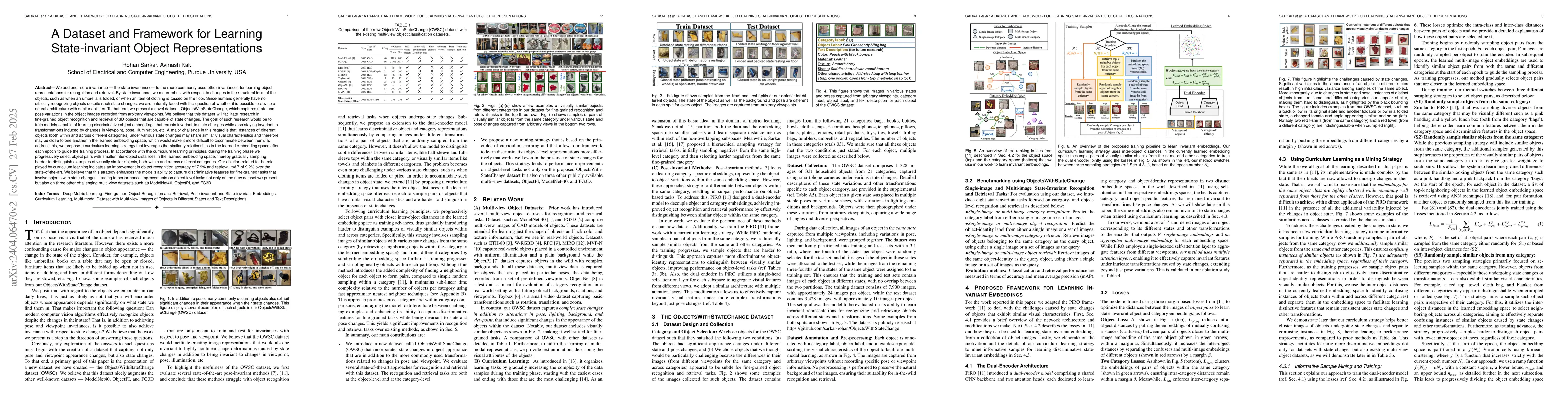 Thumbnail for Learning State-Invariant Representations of Objects from Image
  Collections with State, Pose, and Viewpoint Changes