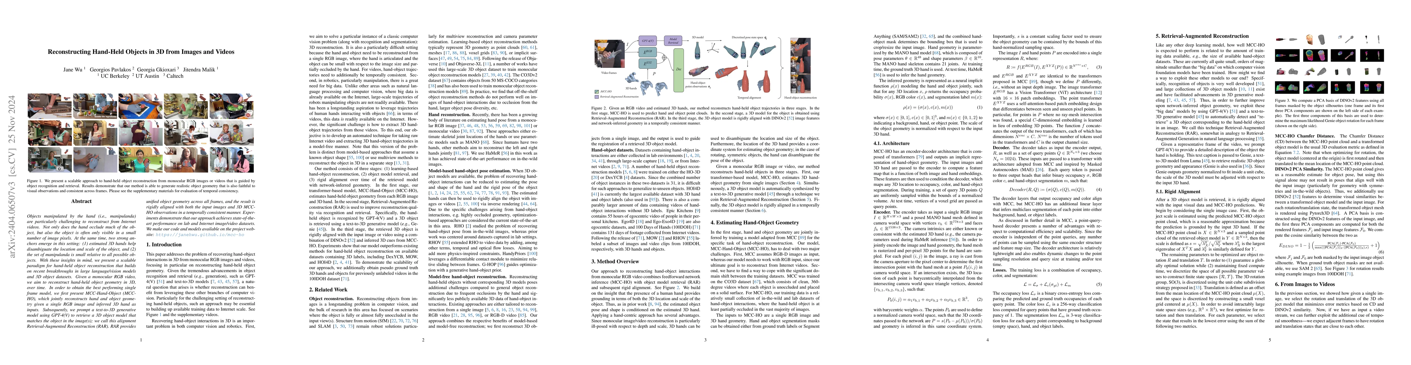 Thumbnail for Reconstructing Hand-Held Objects in 3D