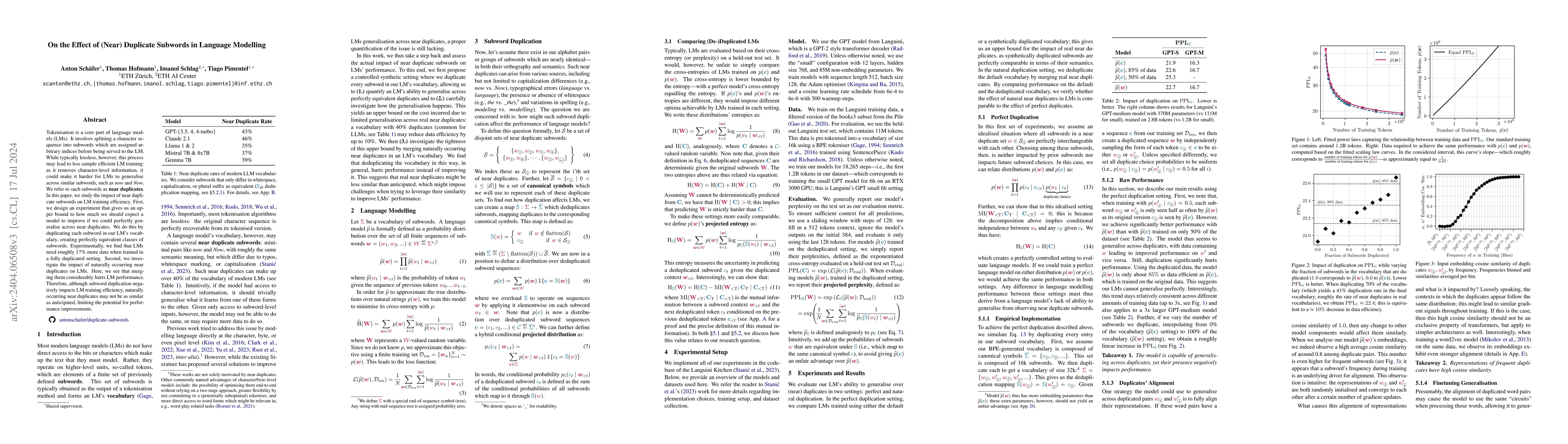 Thumbnail for On the Effect of (Near) Duplicate Subwords in Language Modelling