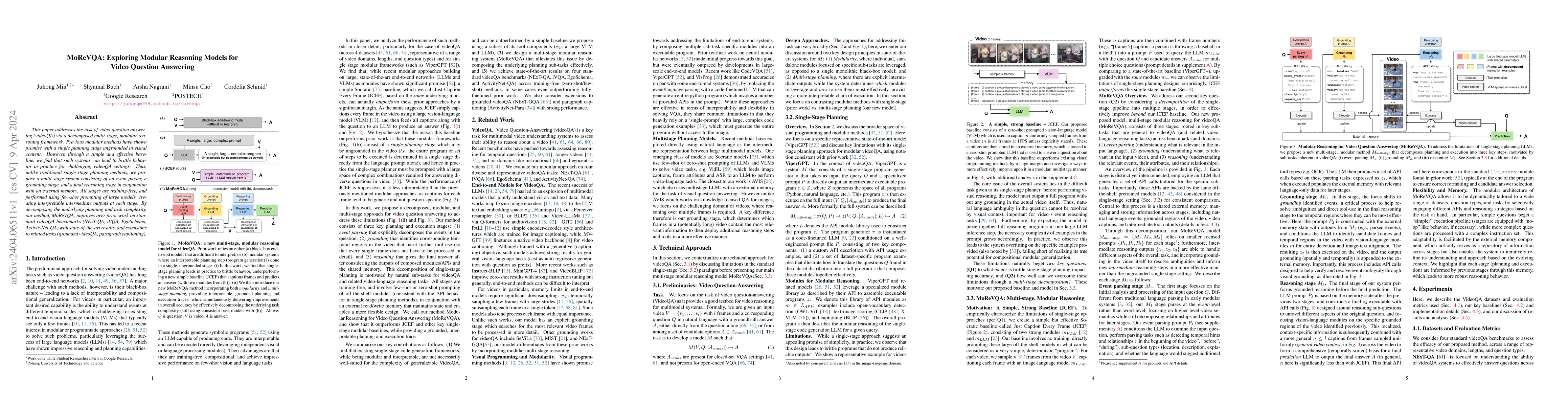 Thumbnail for MoReVQA: Exploring Modular Reasoning Models for Video Question Answering
