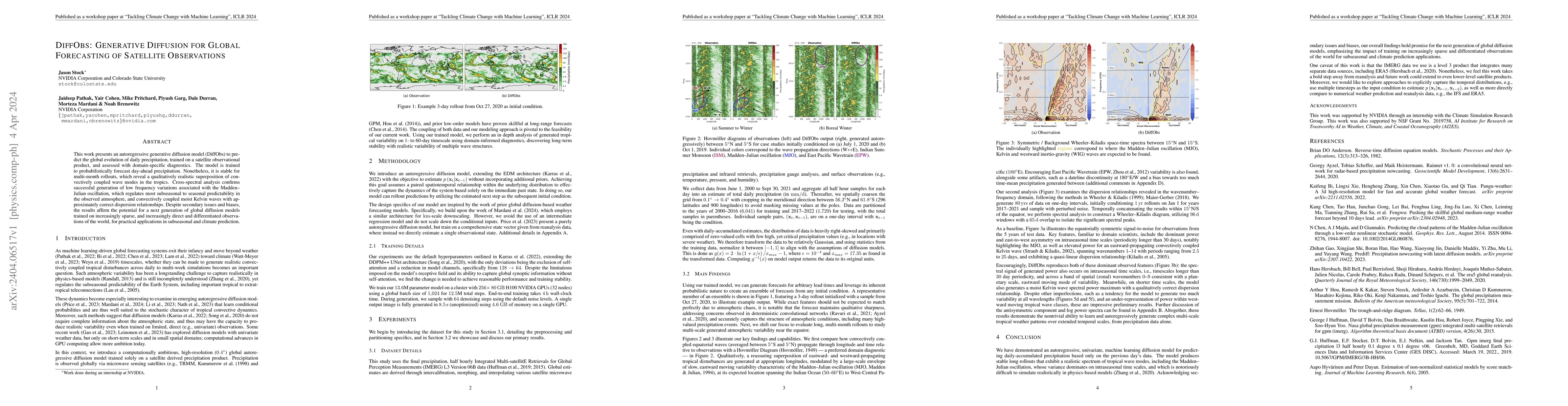 Thumbnail for DiffObs: Generative Diffusion for Global Forecasting of Satellite
  Observations
