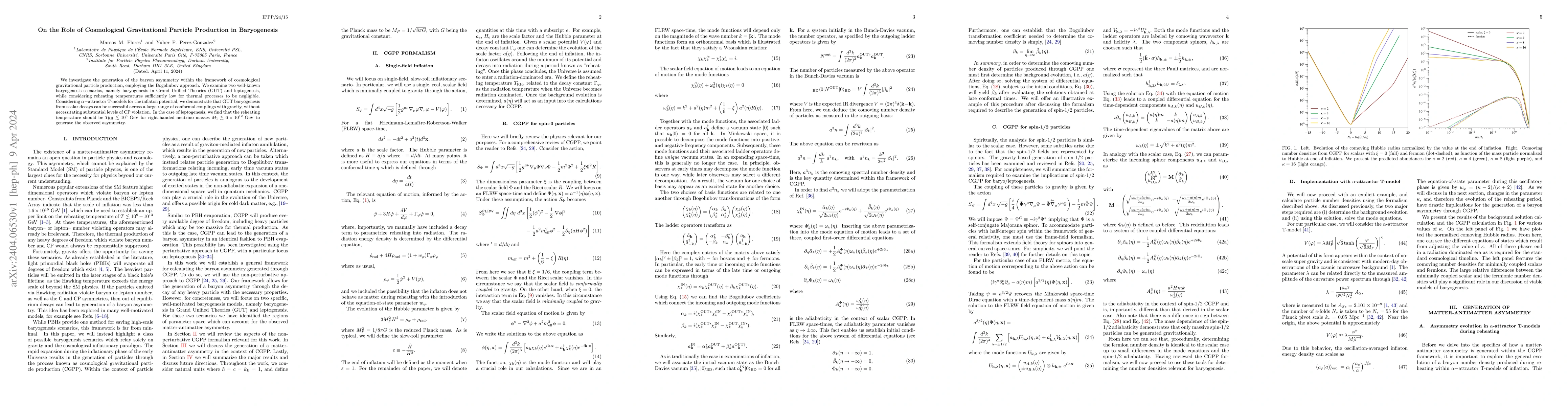 Thumbnail for On the Role of Cosmological Gravitational Particle Production in
  Baryogenesis