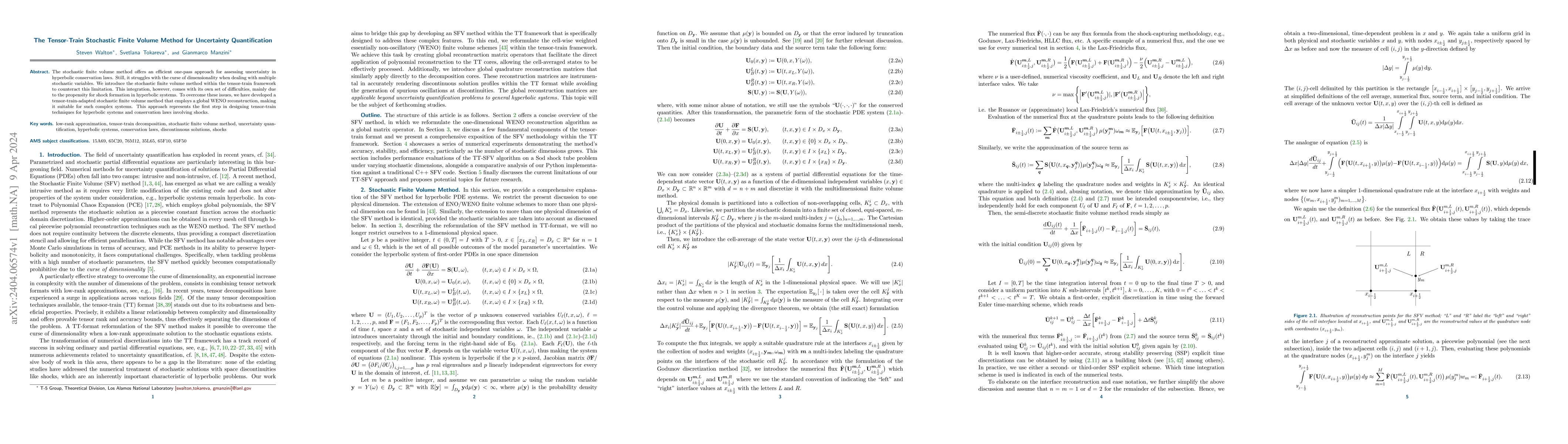 Thumbnail for The Tensor-Train Stochastic Finite Volume Method for Uncertainty
  Quantification