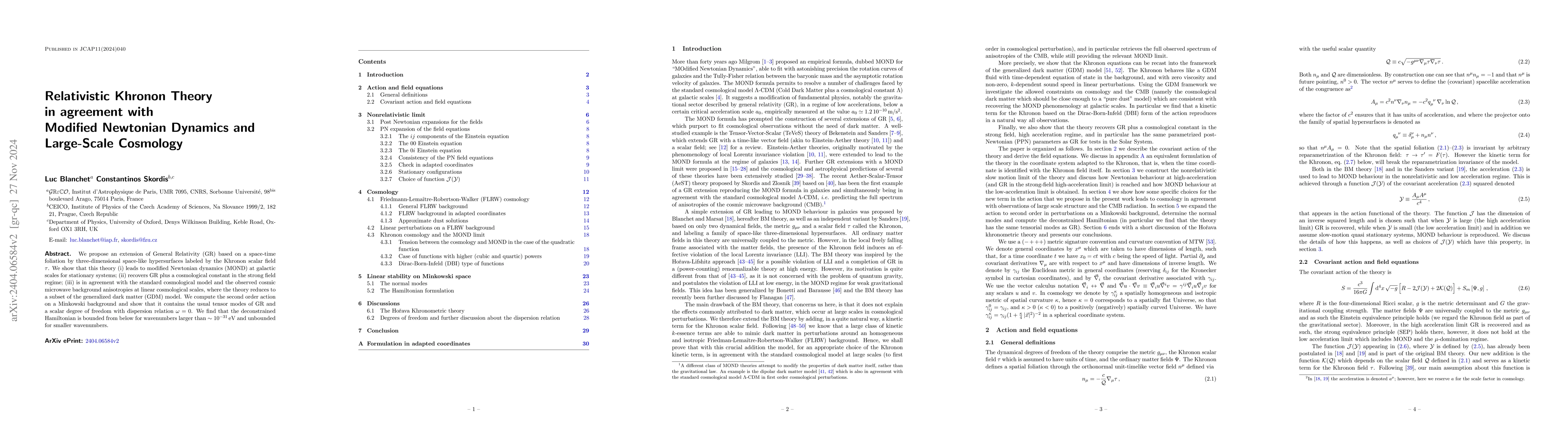 Thumbnail for Relativistic Khronon Theory in agreement with Modified Newtonian
  Dynamics and Large-Scale Cosmology