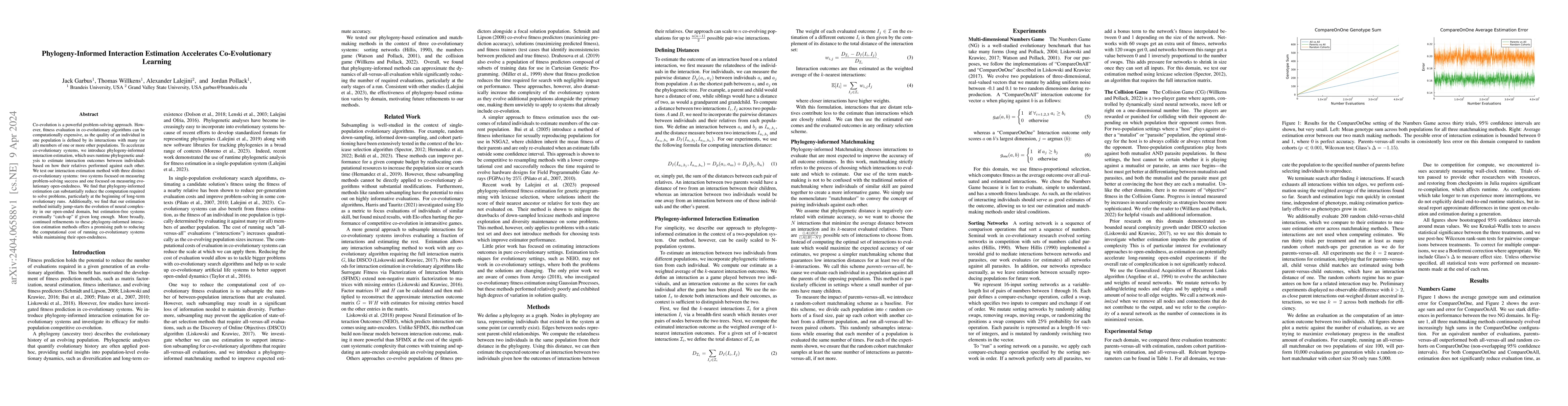 Thumbnail for Phylogeny-Informed Interaction Estimation Accelerates Co-Evolutionary
  Learning