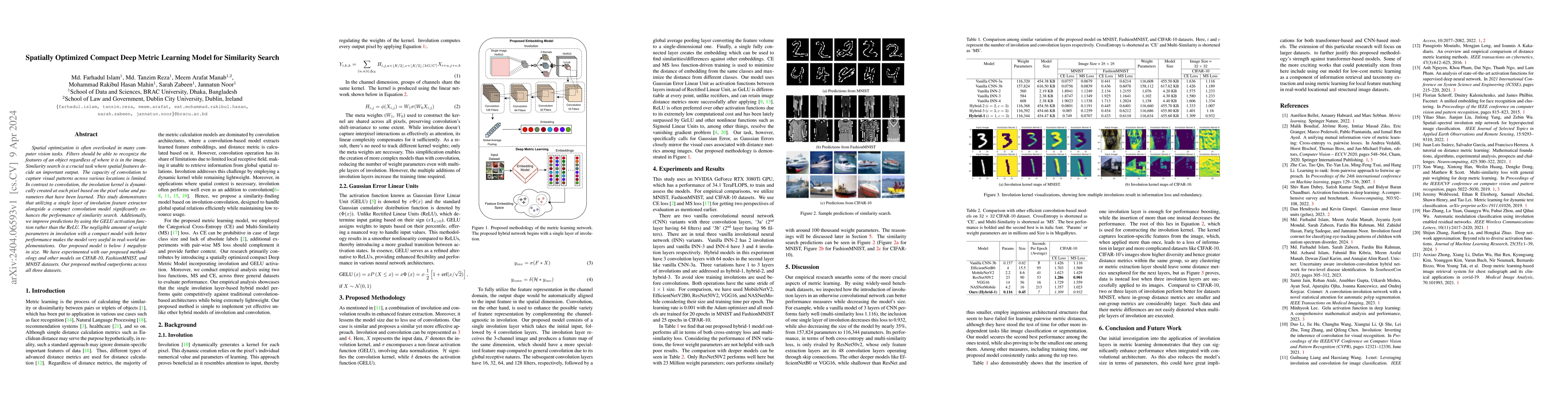 Thumbnail for Spatially Optimized Compact Deep Metric Learning Model for Similarity
  Search