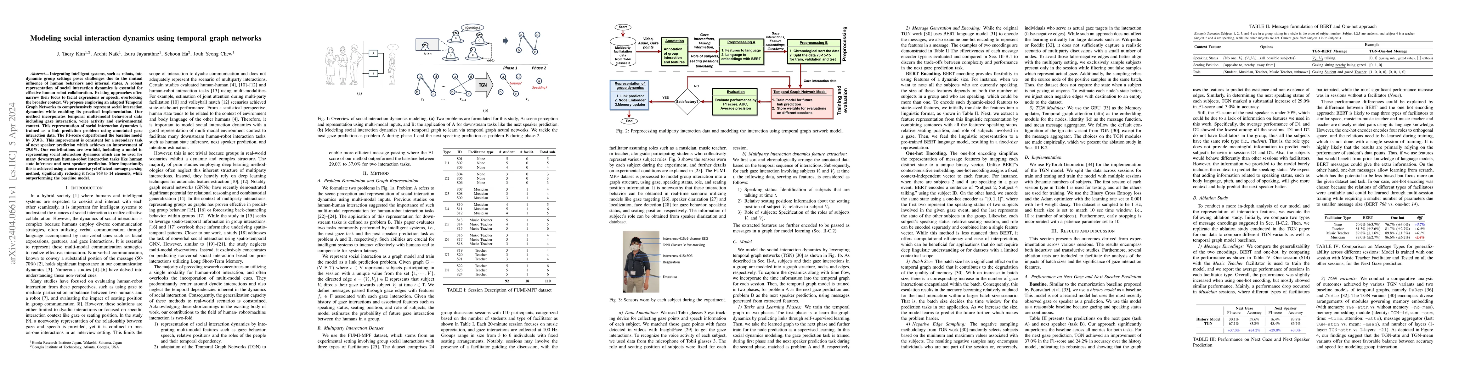 Thumbnail for Modeling social interaction dynamics using temporal graph networks
