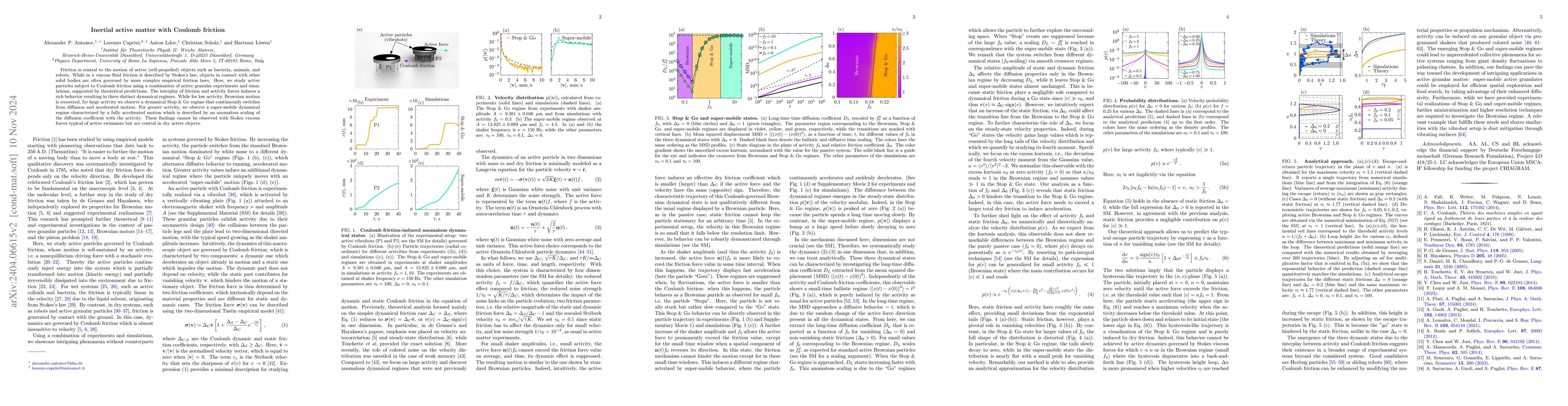 Thumbnail for Inertial active matter with Coulomb friction