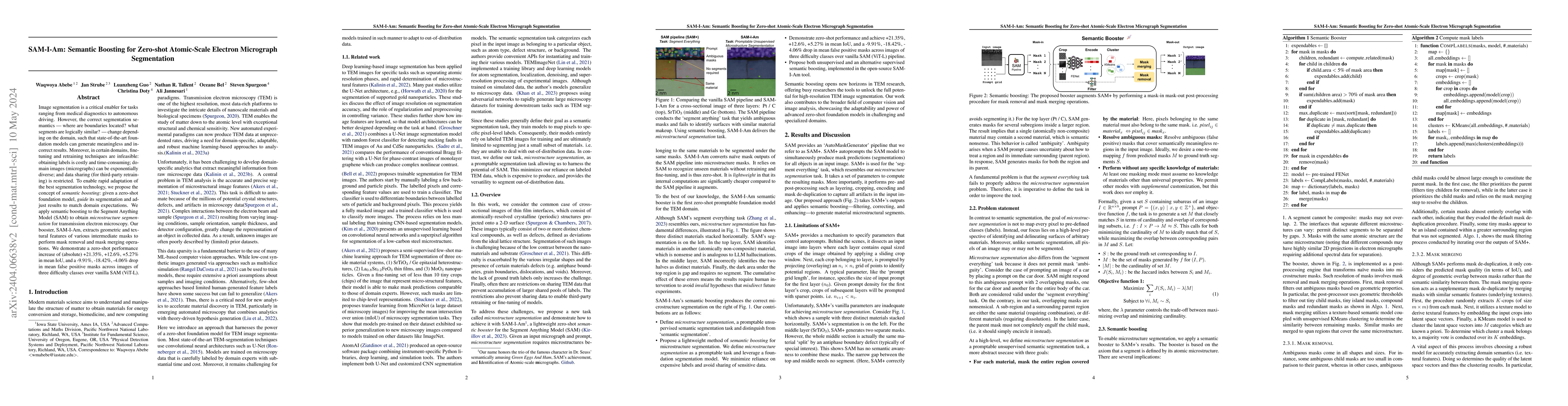Thumbnail for SAM-I-Am: Semantic Boosting for Zero-shot Atomic-Scale Electron
  Micrograph Segmentation