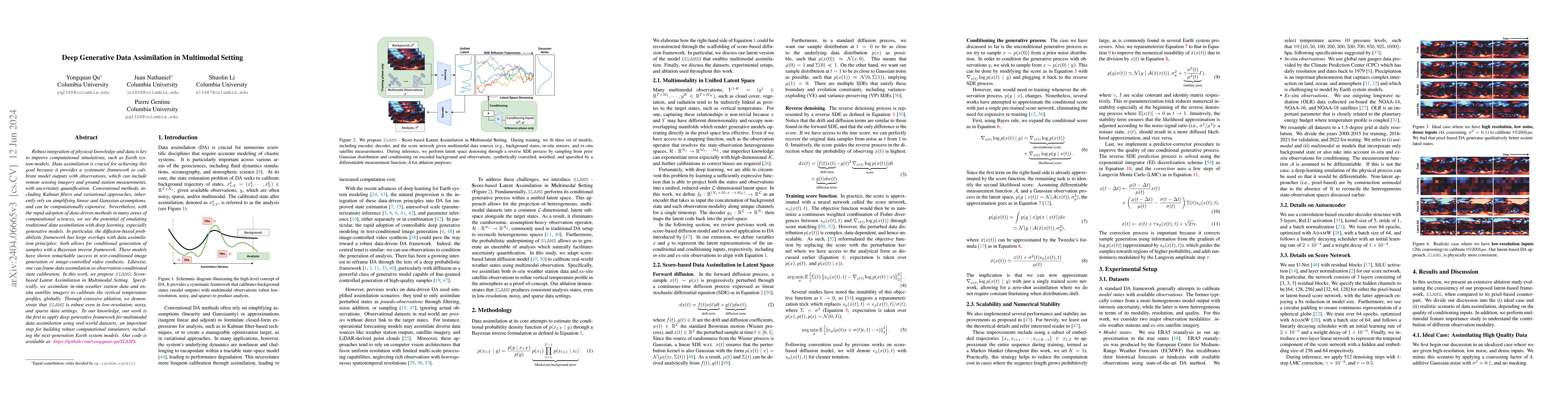 Thumbnail for Deep Generative Data Assimilation in Multimodal Setting