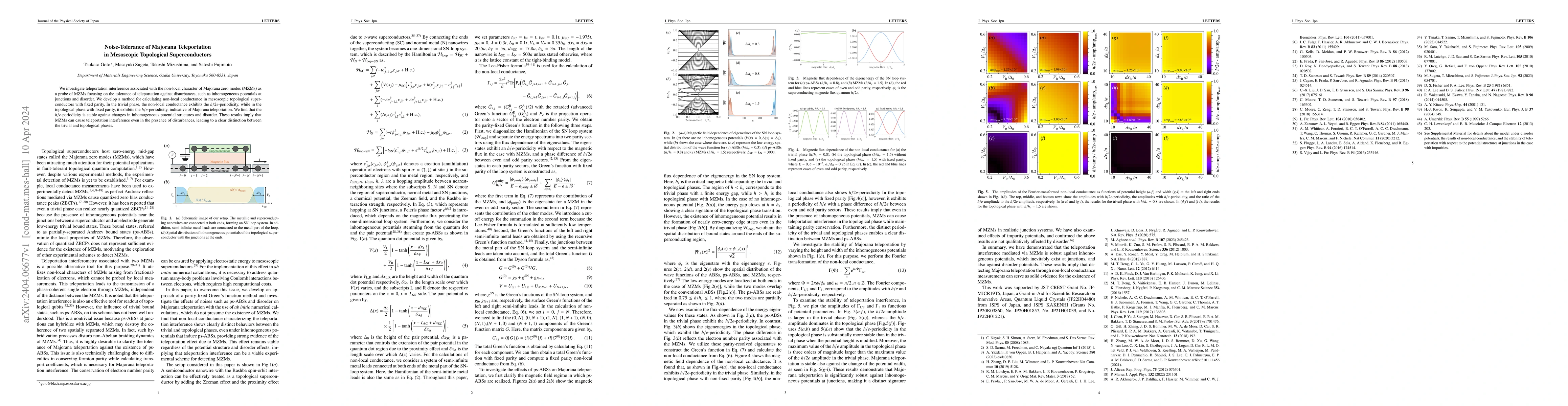 Thumbnail for Noise-Tolerance of Majorana Teleportation in Mesoscopic Topological
  Superconductors