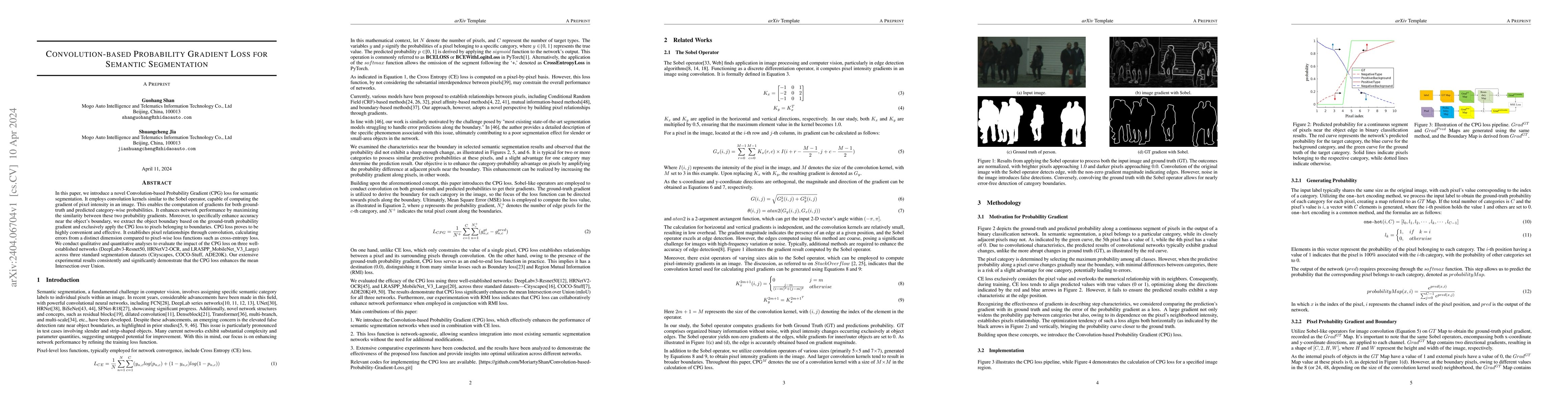 Thumbnail for Convolution-based Probability Gradient Loss for Semantic Segmentation