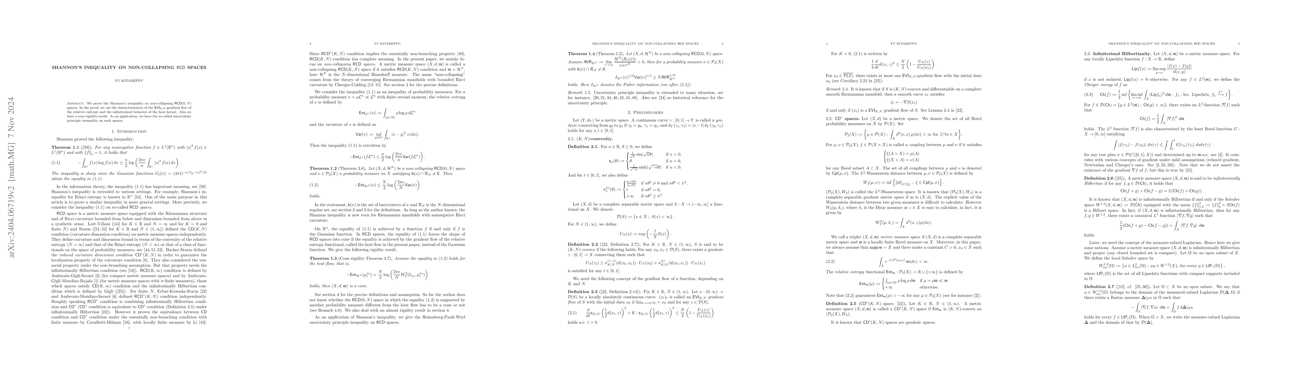 Thumbnail for Shannon's inequality on non-collapsing RCD spaces