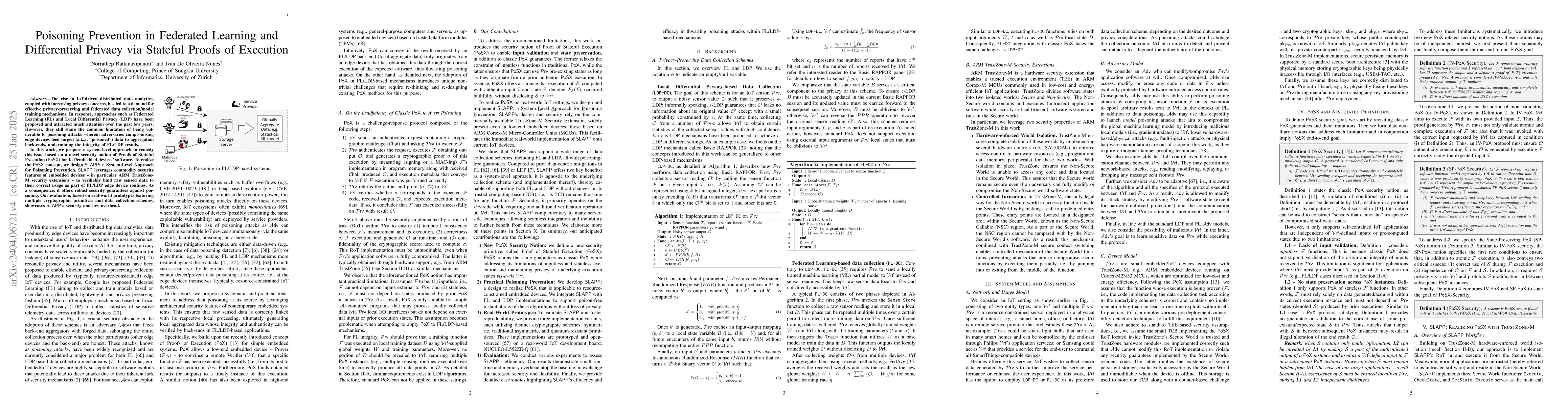 Thumbnail for Poisoning Prevention in Federated Learning and Differential Privacy via
  Stateful Proofs of Execution