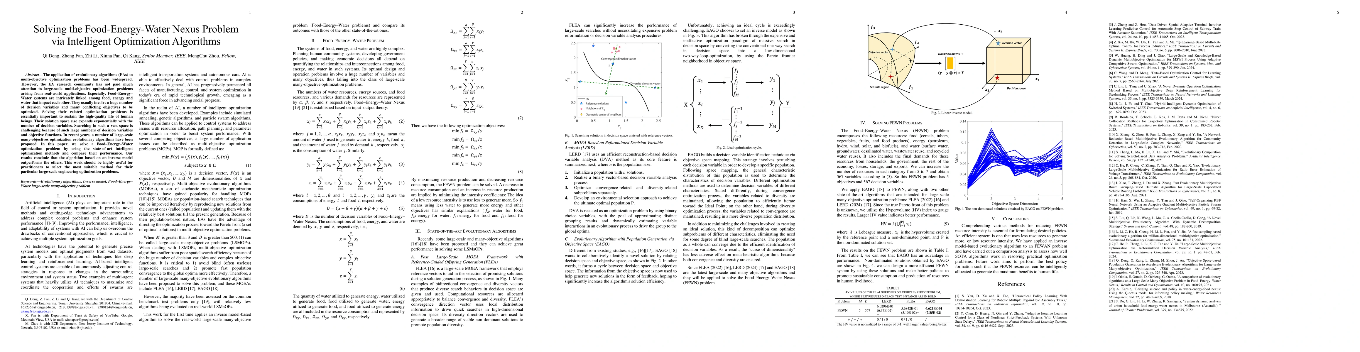 Thumbnail for Solving the Food-Energy-Water Nexus Problem via Intelligent Optimization
  Algorithms