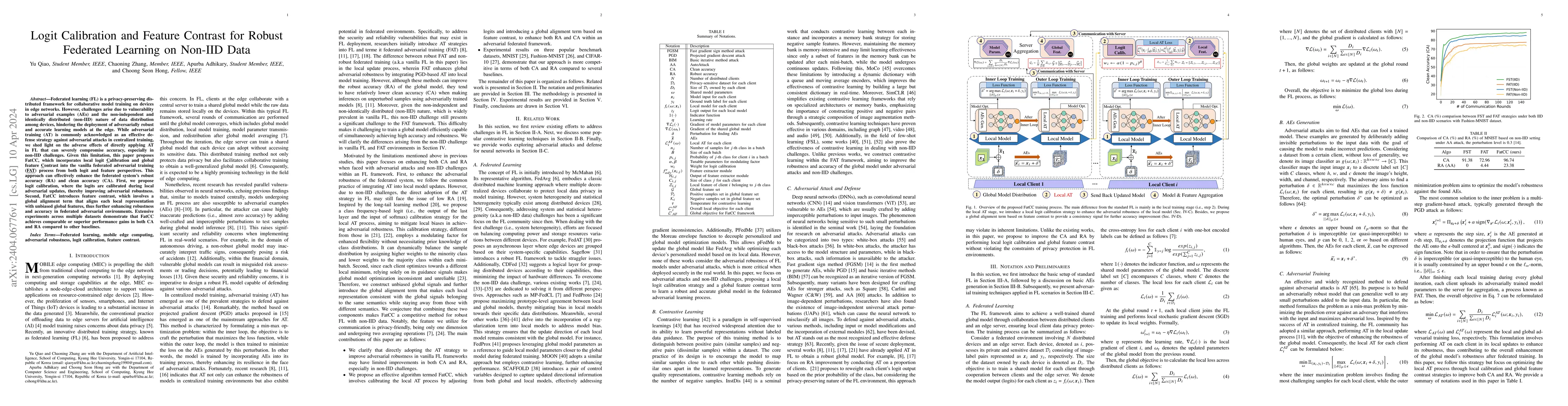 Thumbnail for Logit Calibration and Feature Contrast for Robust Federated Learning on
  Non-IID Data