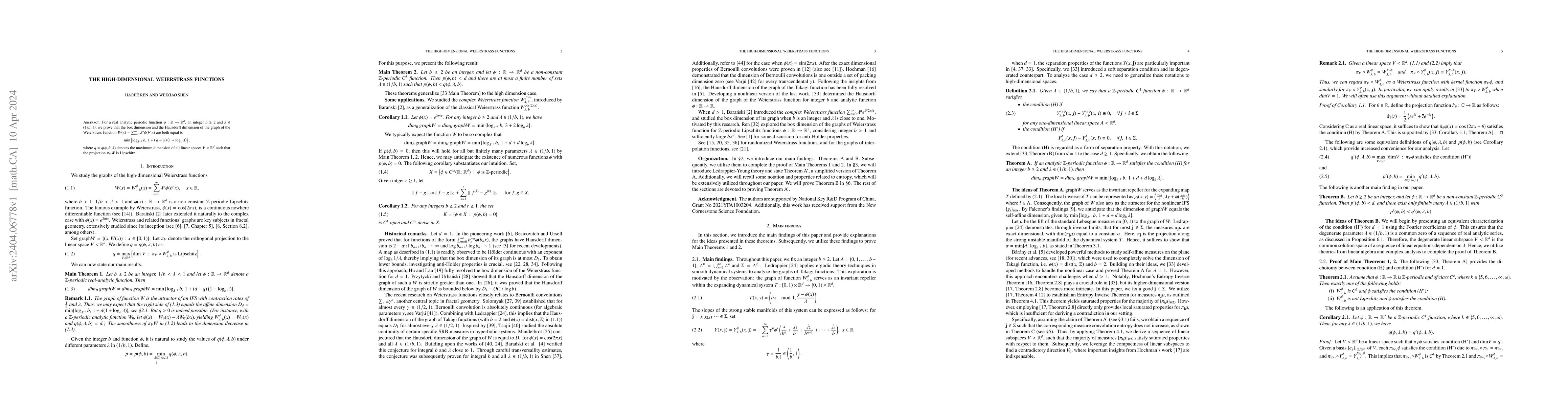 Thumbnail for The high-dimensional Weierstrass functions