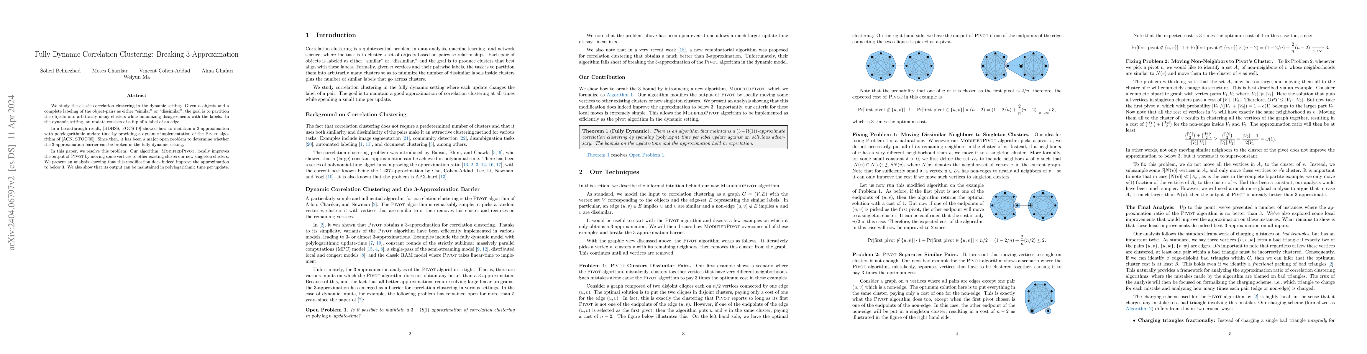 Thumbnail for Fully Dynamic Correlation Clustering: Breaking 3-Approximation