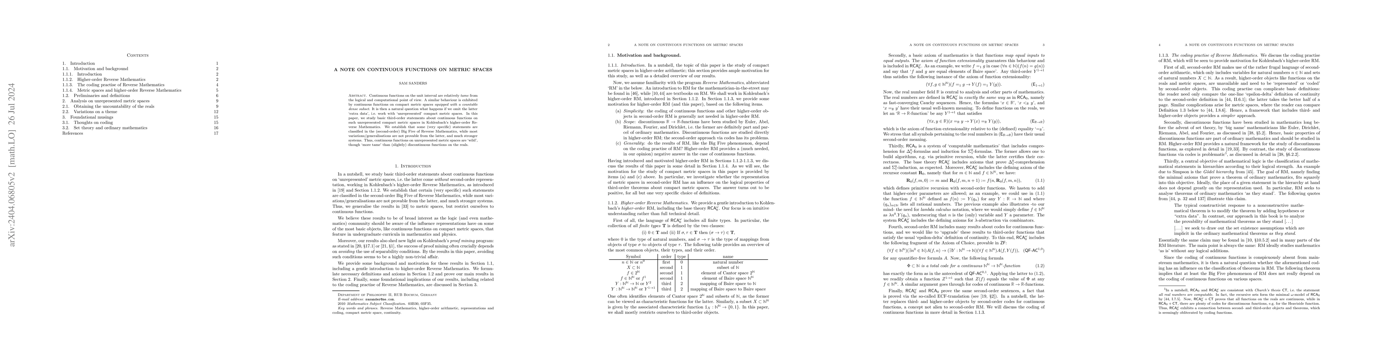 Thumbnail for A note on continuous functions on metric spaces