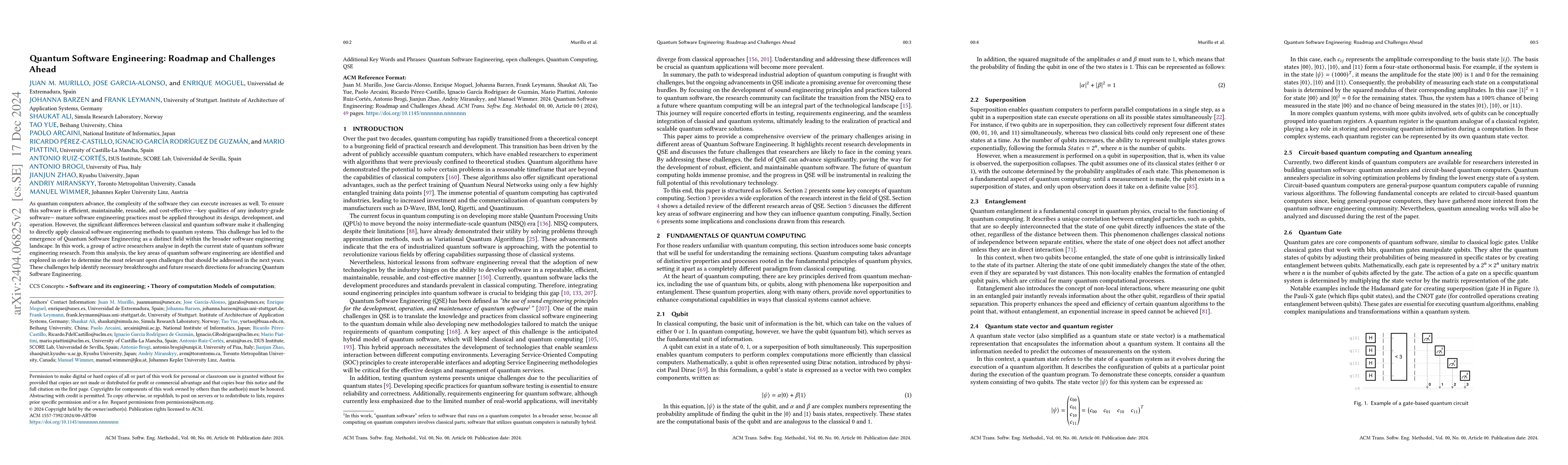 Thumbnail for Challenges of Quantum Software Engineering for the Next Decade: The Road
  Ahead