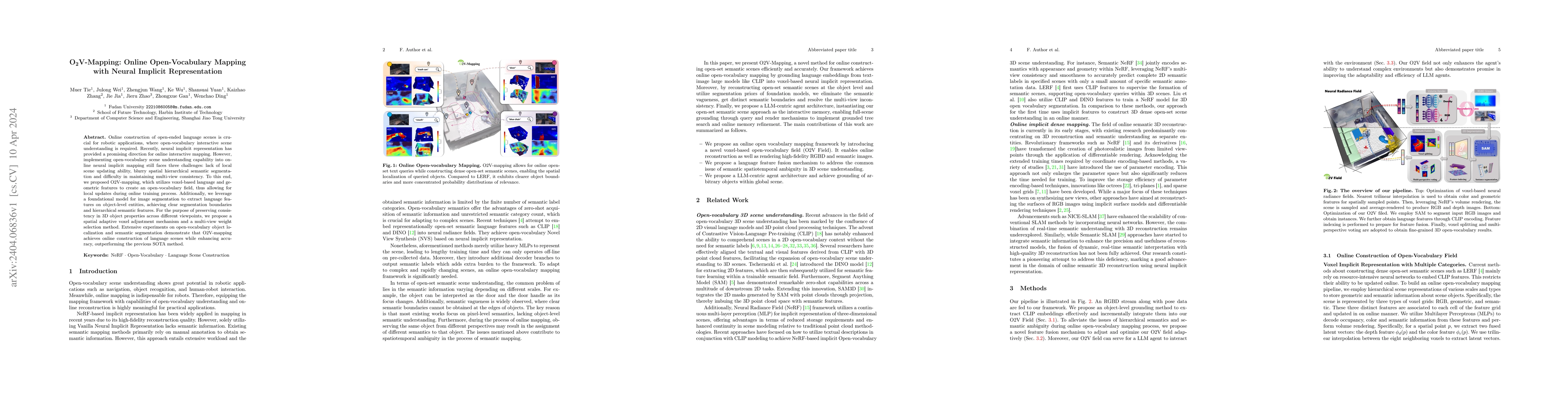 Thumbnail for O2V-Mapping: Online Open-Vocabulary Mapping with Neural Implicit
  Representation