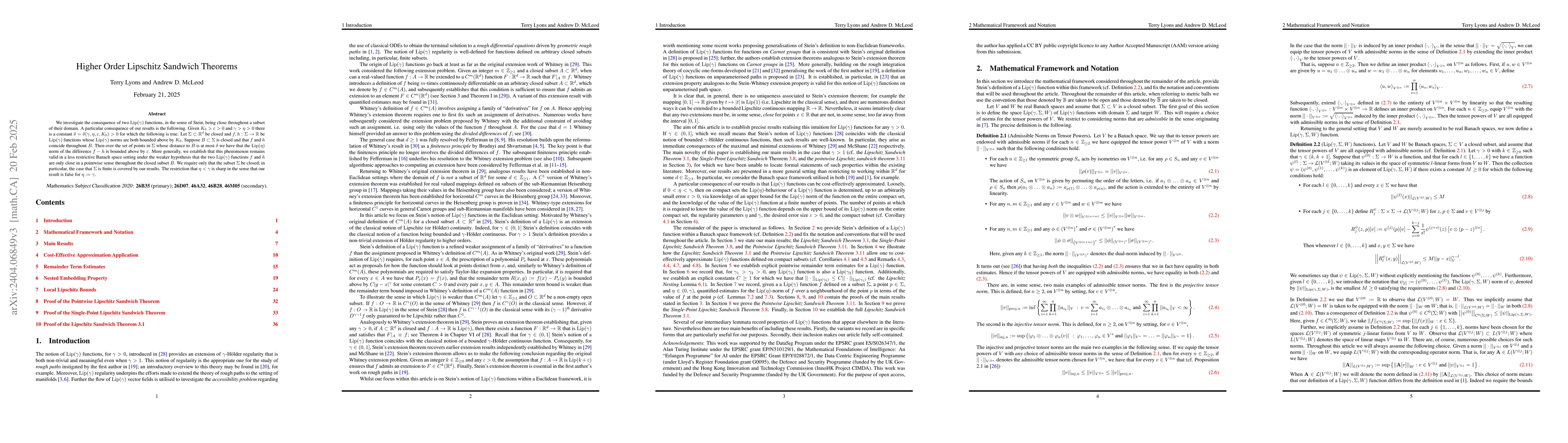 Thumbnail for Higher Order Lipschitz Sandwich Theorems