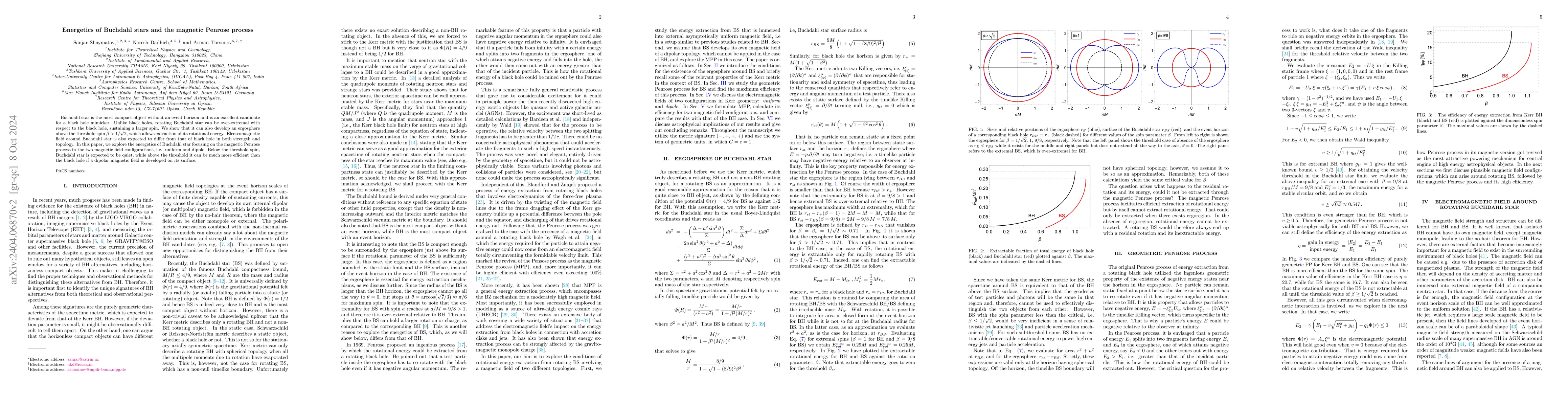 Thumbnail for Energetics of Buchdahl stars and the magnetic Penrose process