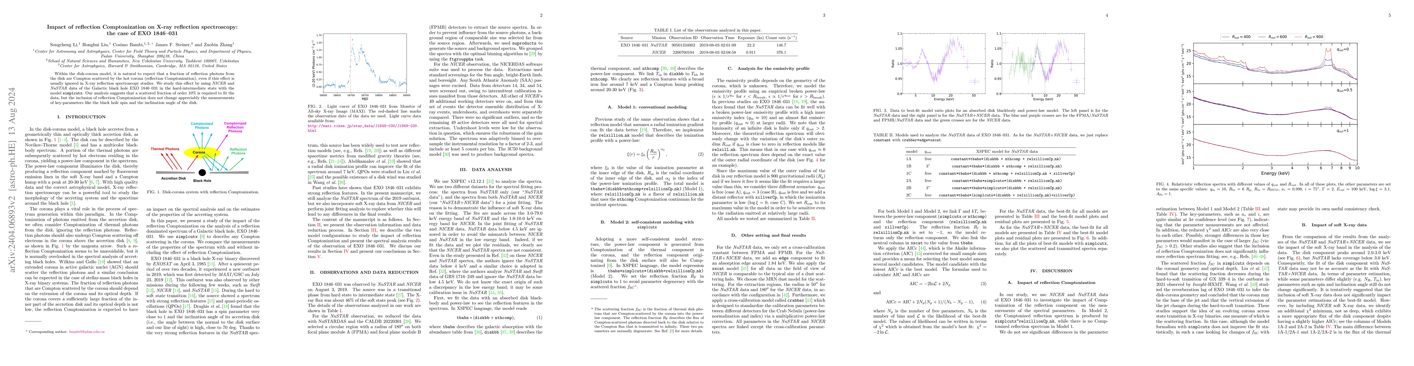 Thumbnail for Impact of reflection Comptonization on X-ray reflection spectroscopy:
  the case of EXO 1846-031