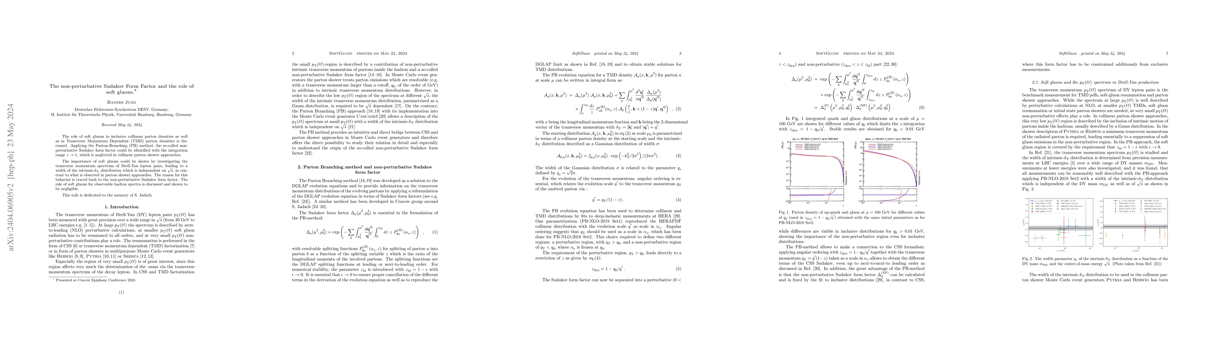 Thumbnail for The non-perturbative Sudakov Form Factor and the role of soft gluons