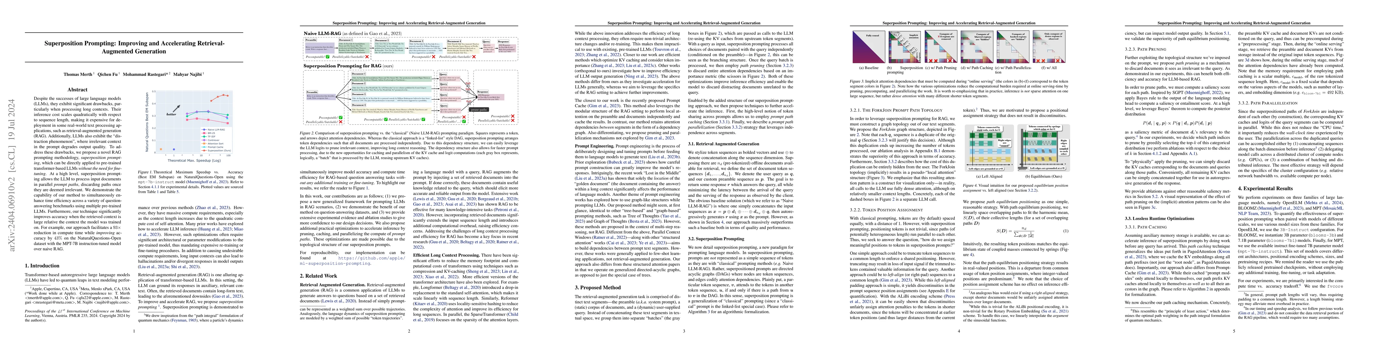 Thumbnail for Superposition Prompting: Improving and Accelerating Retrieval-Augmented
  Generation