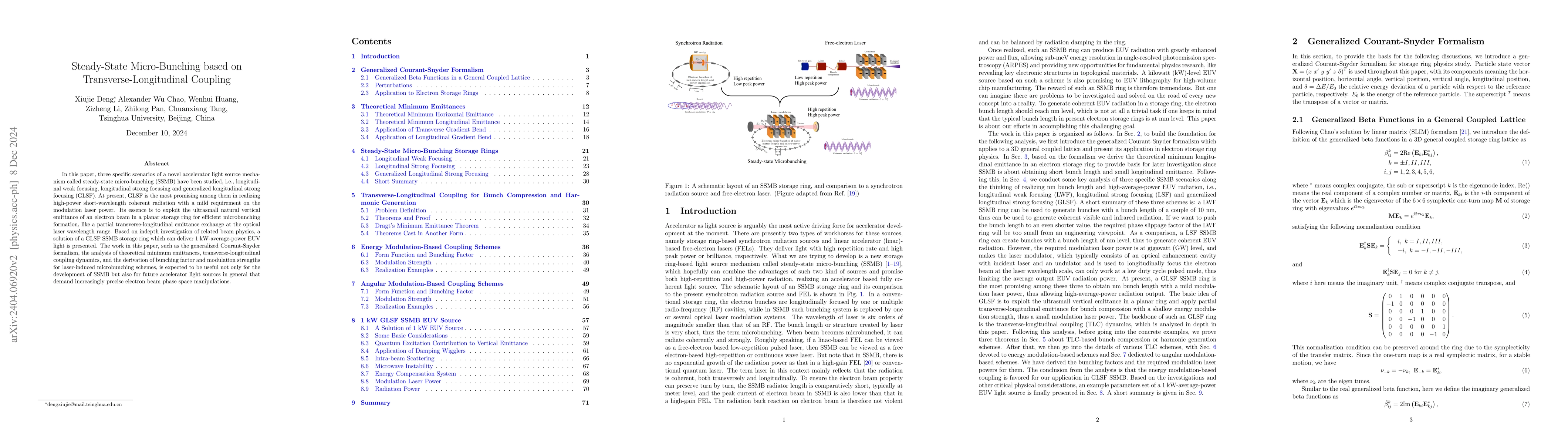 Thumbnail for Steady-State Micro-Bunching based on Transverse-Longitudinal Coupling