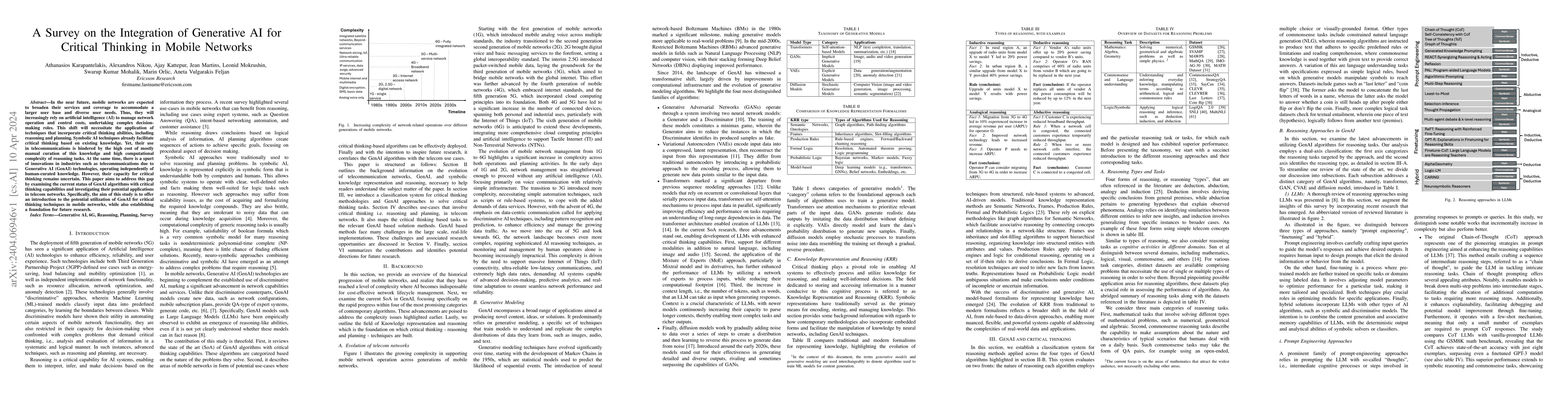 Thumbnail for A Survey on the Integration of Generative AI for Critical Thinking in
  Mobile Networks