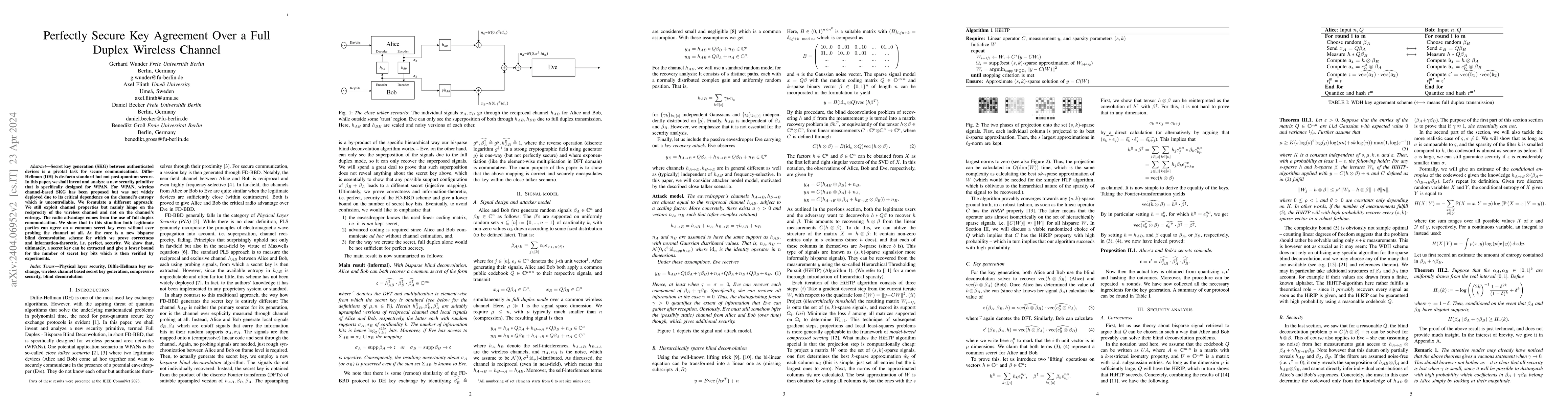 Thumbnail for Perfectly Secure Key Agreement Over a Full Duplex Wireless Channel