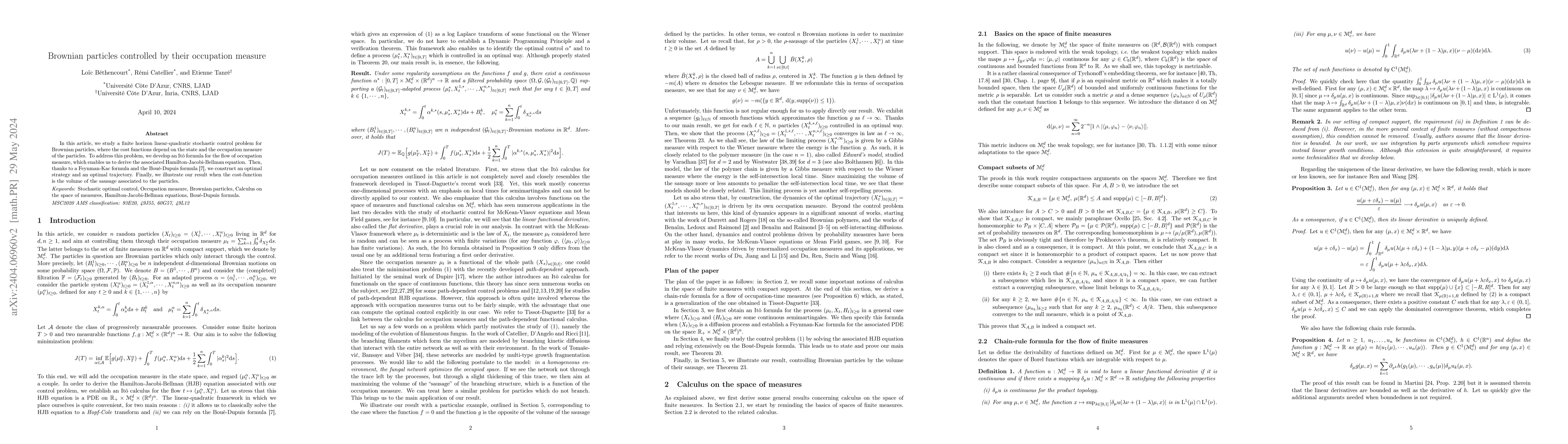 Thumbnail for Brownian particles controlled by their occupation measure