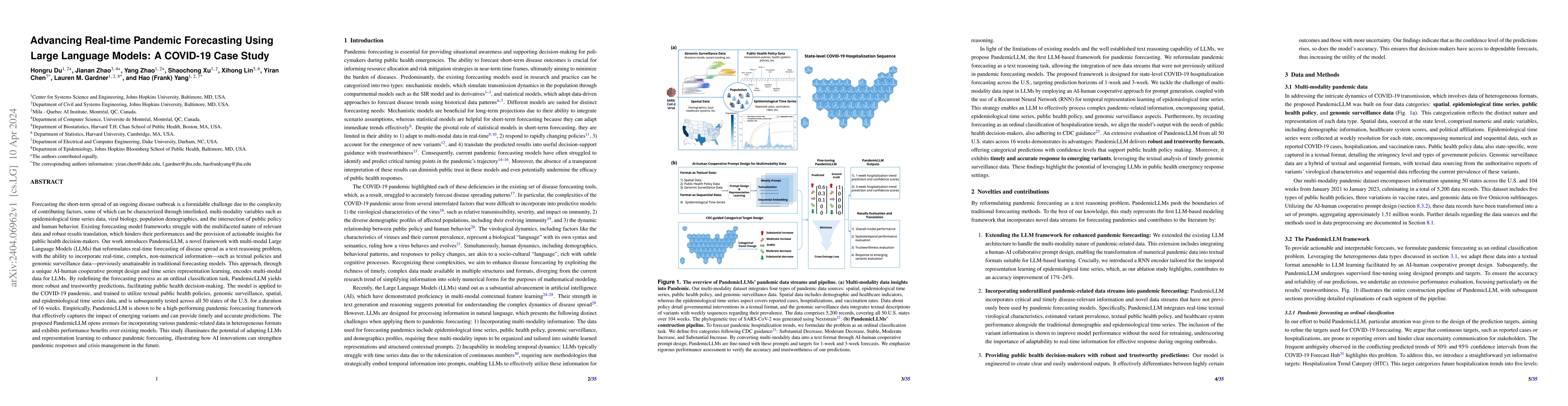 Thumbnail for Advancing Real-time Pandemic Forecasting Using Large Language Models: A
  COVID-19 Case Study