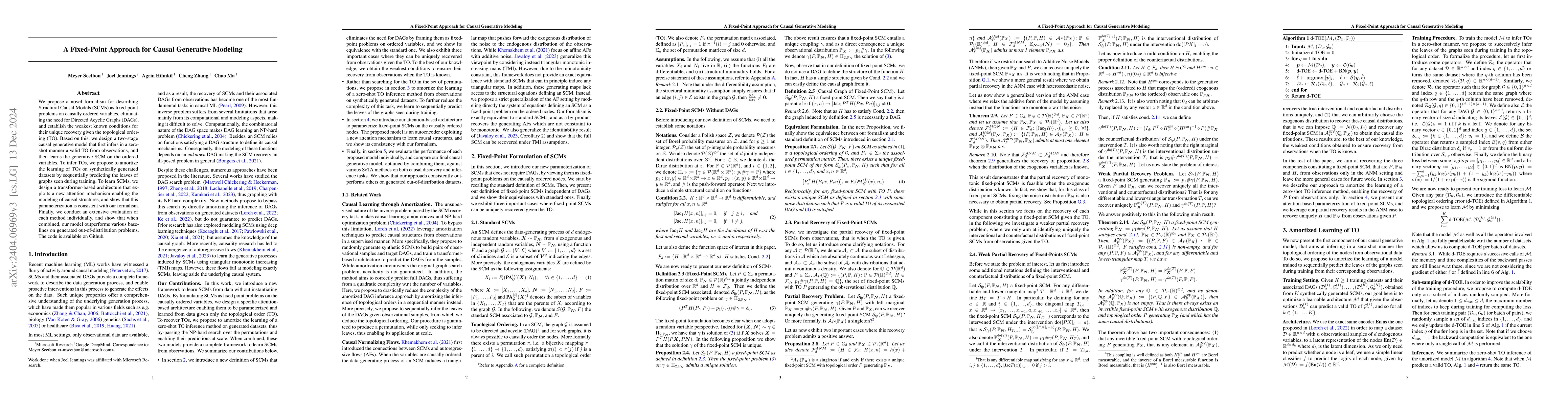 Thumbnail for FiP: a Fixed-Point Approach for Causal Generative Modeling