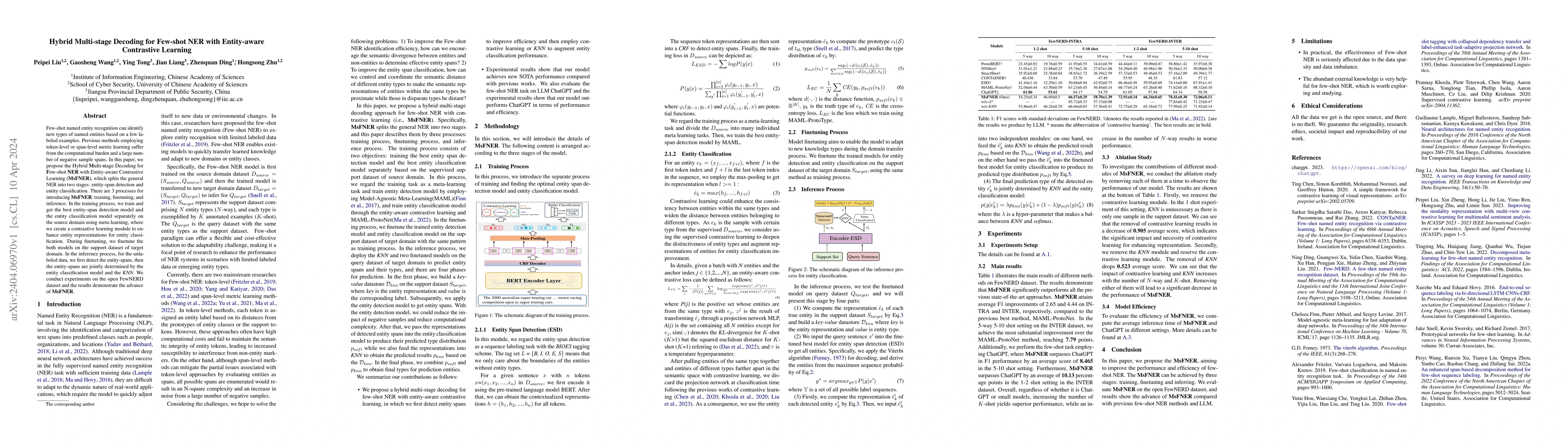 Thumbnail for Hybrid Multi-stage Decoding for Few-shot NER with Entity-aware
  Contrastive Learning