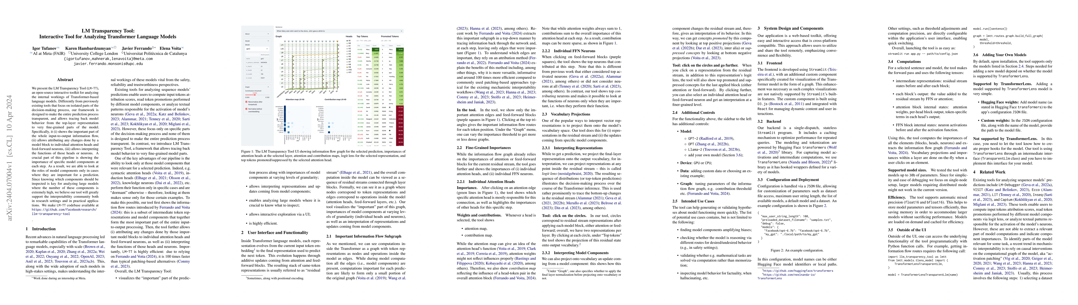 Thumbnail for LM Transparency Tool: Interactive Tool for Analyzing Transformer
  Language Models