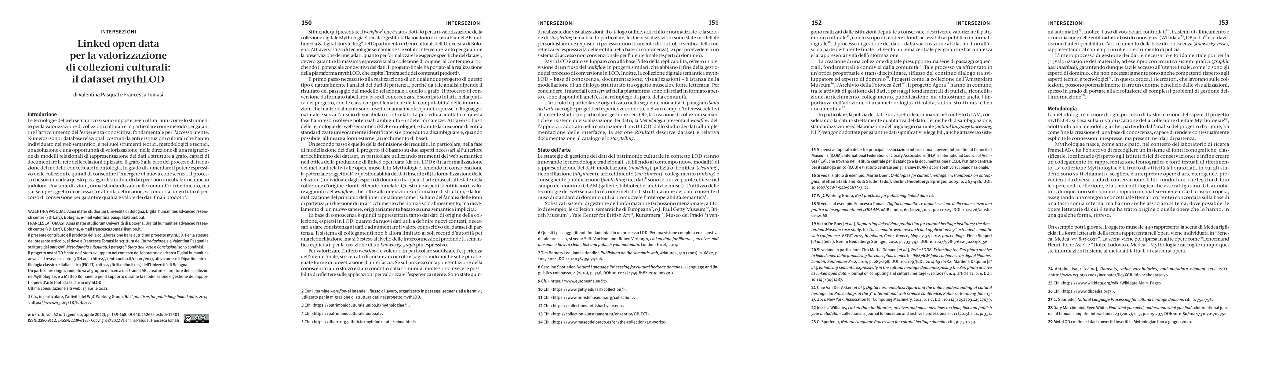 Thumbnail for Linked open data per la valorizzazione di collezioni culturali: il
  dataset mythLOD