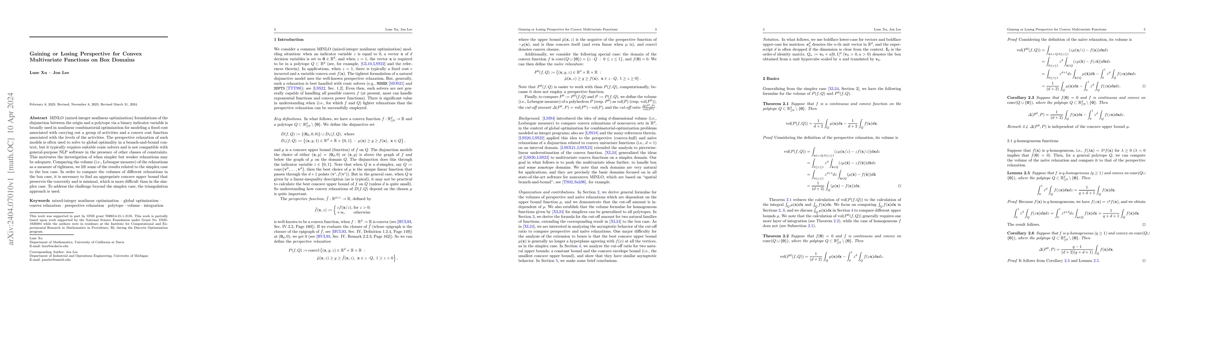 Thumbnail for Gaining or losing perspective for convex multivariate functions on box
  domains