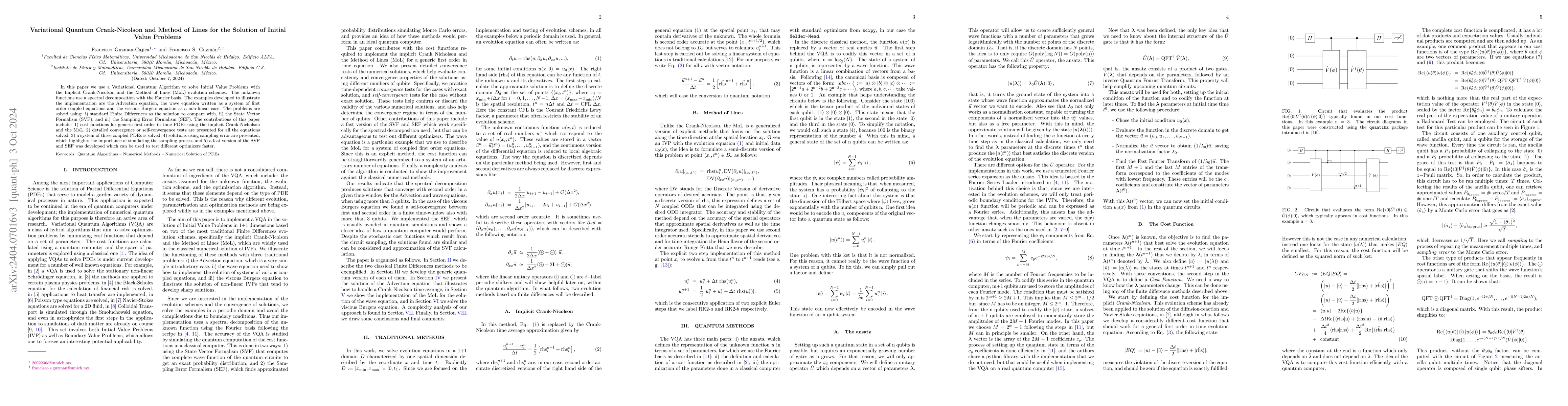 Thumbnail for Variational Quantum Crank-Nicolson and Method of Lines for the Solution
  of Initial Value Problems