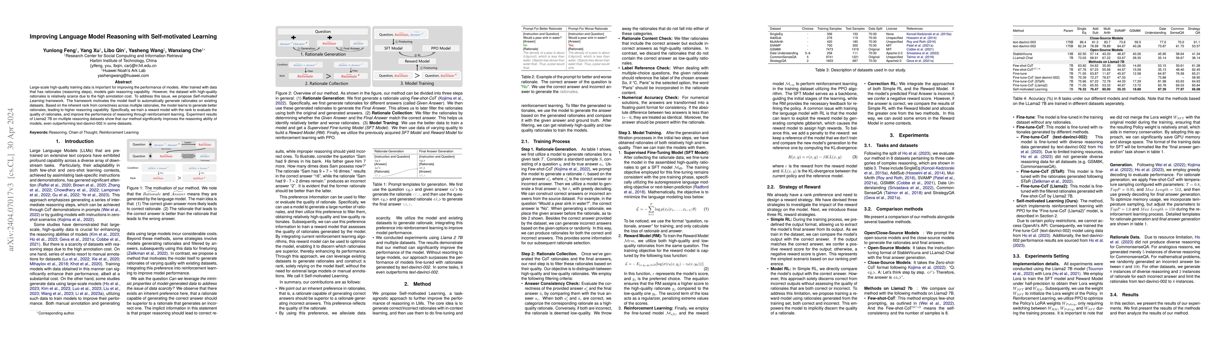 Thumbnail for Improving Language Model Reasoning with Self-motivated Learning