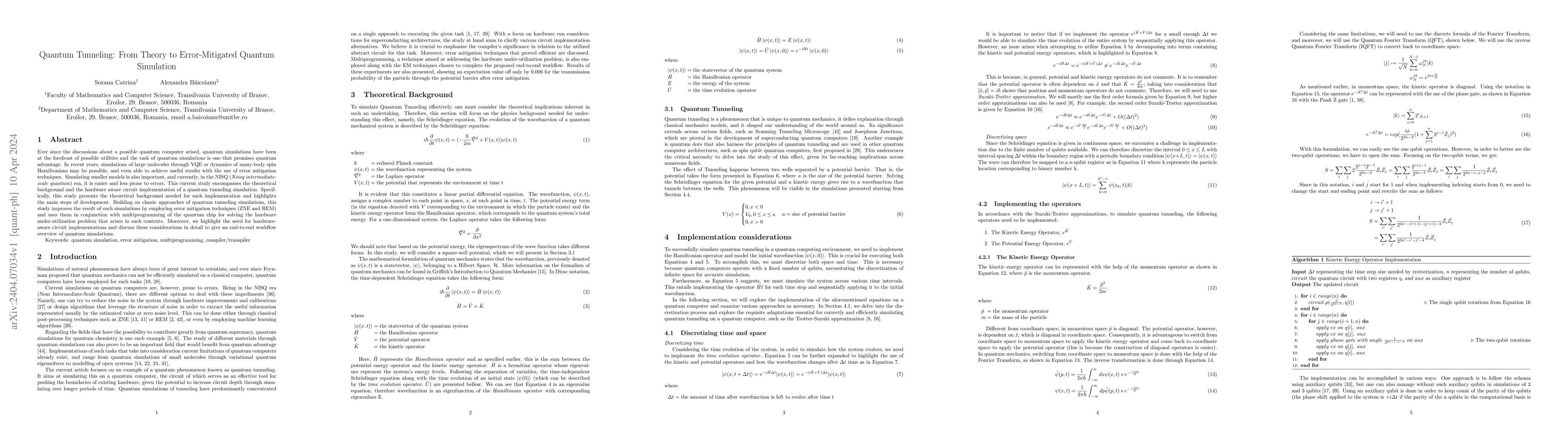 Thumbnail for Quantum Tunneling: From Theory to Error-Mitigated Quantum Simulation