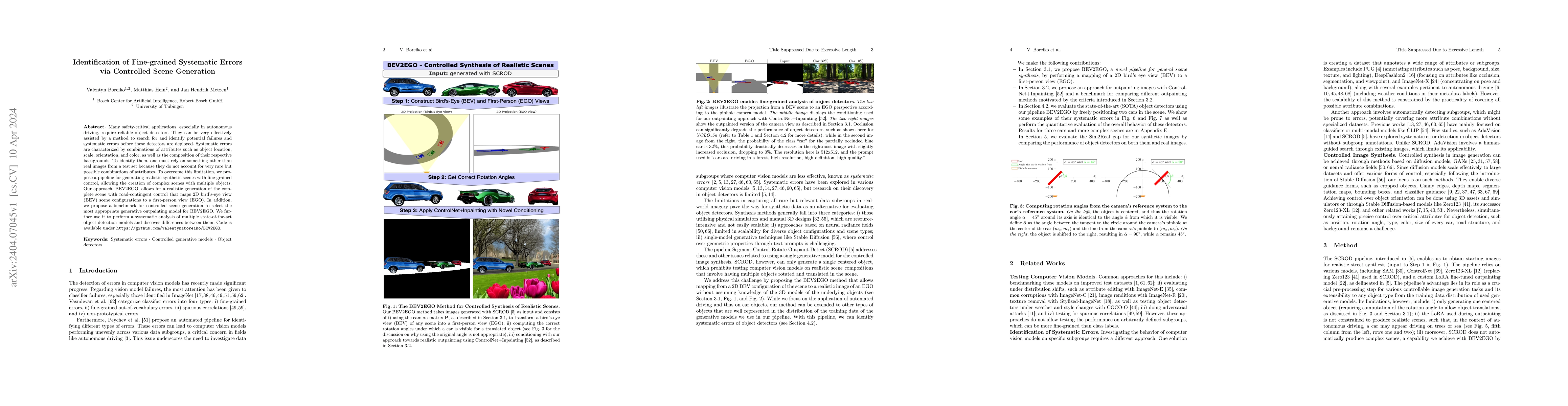 Thumbnail for Identification of Fine-grained Systematic Errors via Controlled Scene
  Generation
