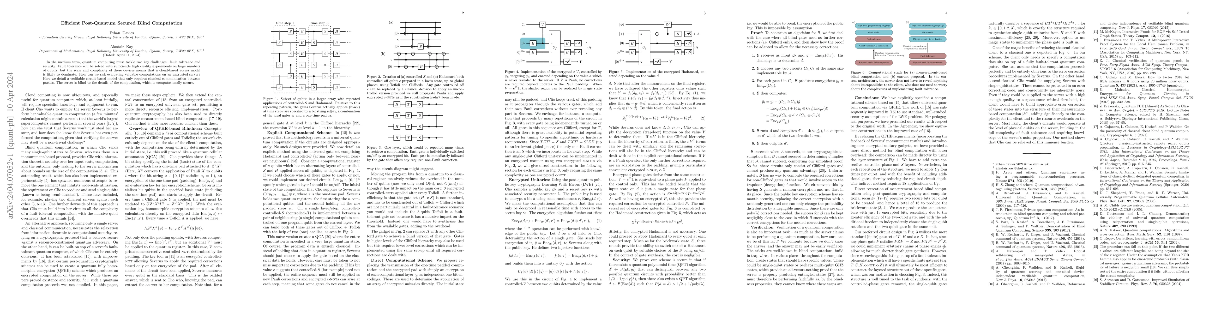 Thumbnail for Efficient Post-Quantum Secured Blind Computation
