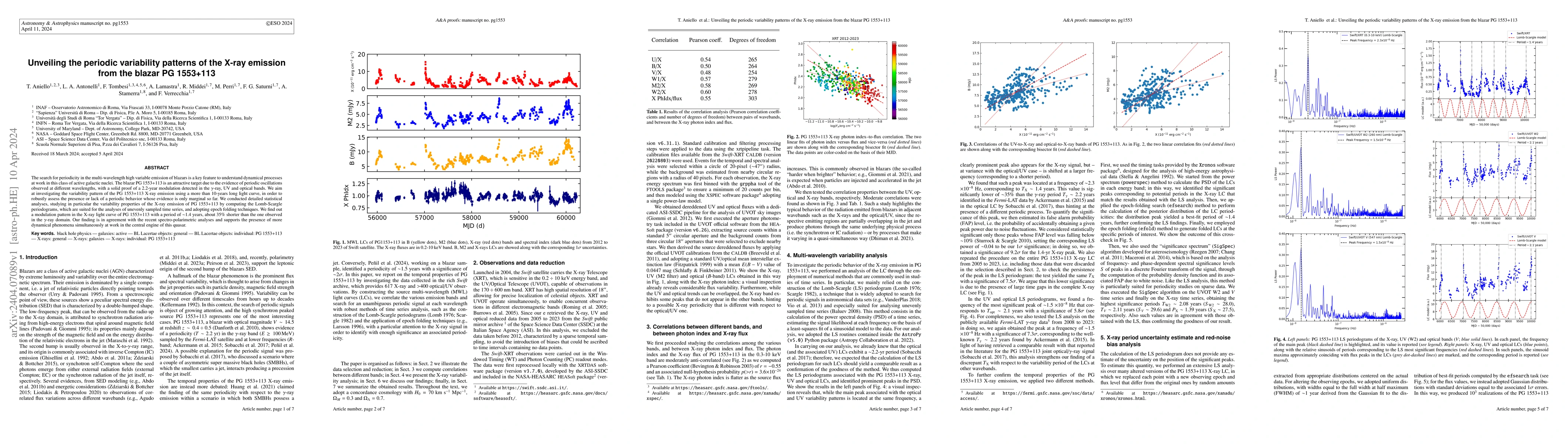 Thumbnail for Unveiling the periodic variability patterns of the X-ray emission from
  the blazar PG 1553+113
