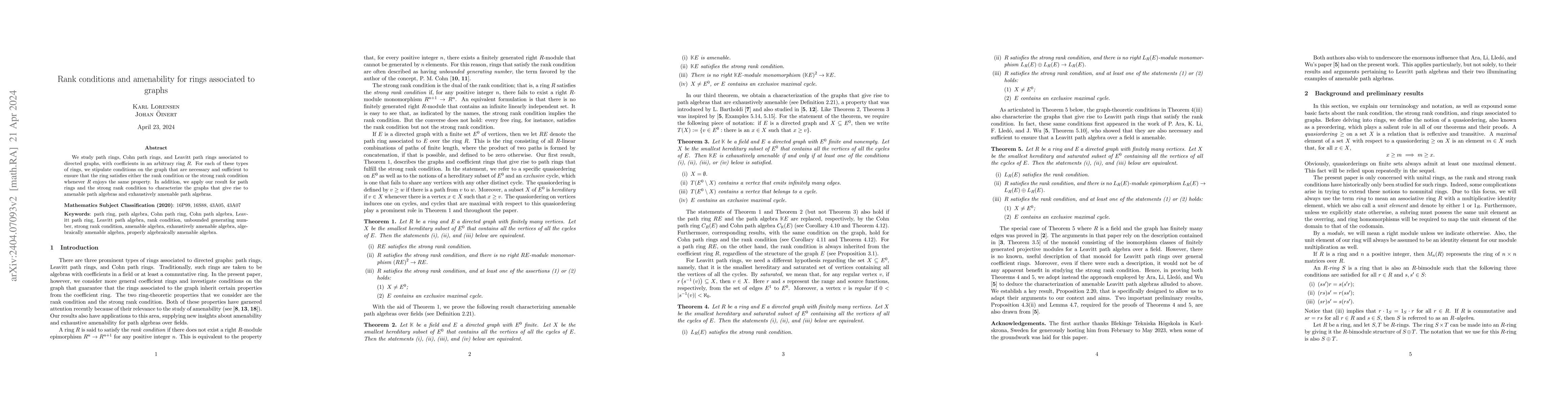 Thumbnail for Rank conditions and amenability for rings associated to graphs